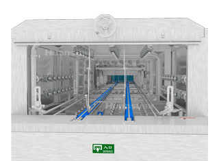 環(huán)速洗筐機-隧道內(nèi)設(shè)計圖