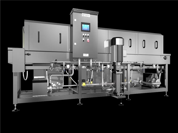 隧道式洗筐機(jī)風(fēng)干式洗筐機(jī)價(jià)格，周轉(zhuǎn)筐清洗機(jī)，洗箱機(jī)