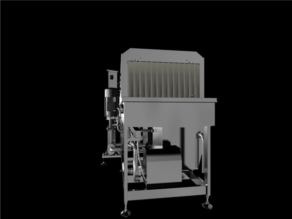 高壓水噴淋清洗線—加工件清洗機(jī)，環(huán)速促銷(xiāo)清洗—烘干一體洗箱機(jī)