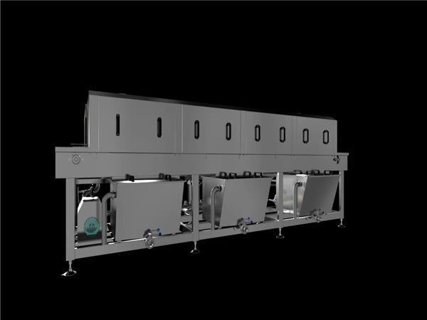 廠家銷售洗箱機(jī)，食品周轉(zhuǎn)箱清洗機(jī)，效率高能耗低能隧道式洗箱機(jī)，質(zhì)保一年