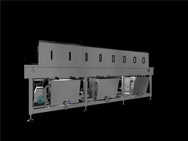廠家銷售洗箱機(jī)，食品周轉(zhuǎn)箱清洗機(jī)，效率高能耗低能隧道式洗箱機(jī)，質(zhì)保一年