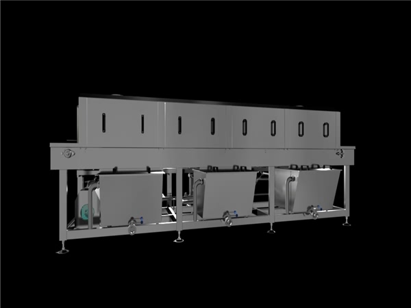周轉(zhuǎn)筐清洗機(jī)，解決細(xì)菌殘留，降低50%能耗，提升效率80%