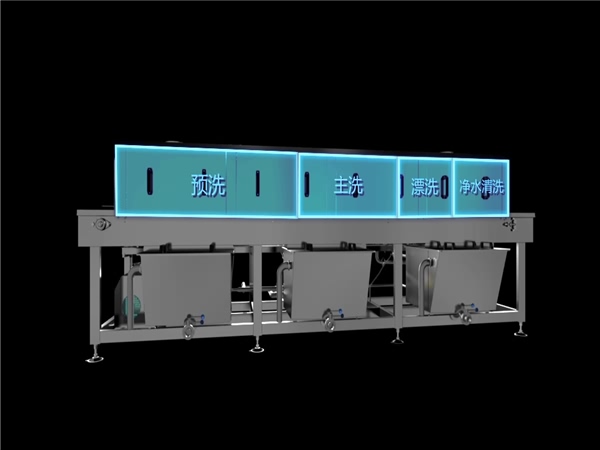 洗箱機，自動洗箱機，食品箱自動洗箱機