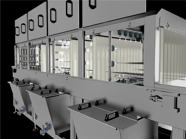 塑料筐清洗機，高壓洗筐機，隧道式洗筐機