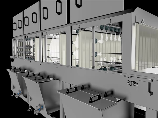 出售洗箱機(jī)，洗筐機(jī)，殺菌消毒洗筐機(jī)，多功能周轉(zhuǎn)箱清洗機(jī)