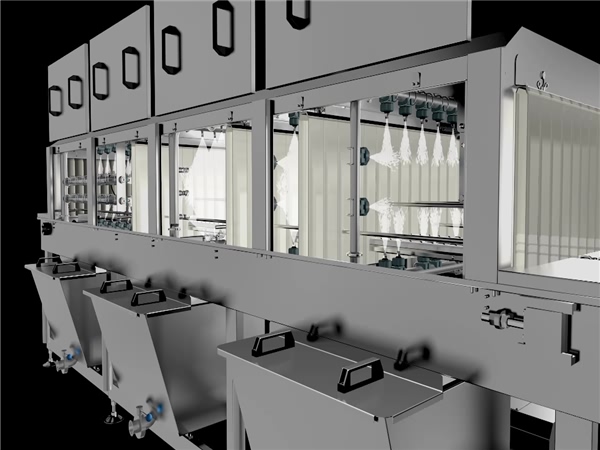 蔬菜周轉(zhuǎn)箱清洗機(jī)，水果筐子清洗機(jī)，超市周轉(zhuǎn)箱清洗機(jī)