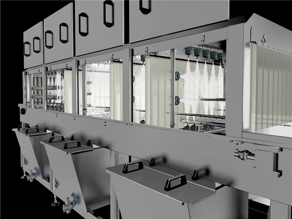 塑料筐清洗機，食品塑料盤子清洗機，清洗塑料筐設(shè)備