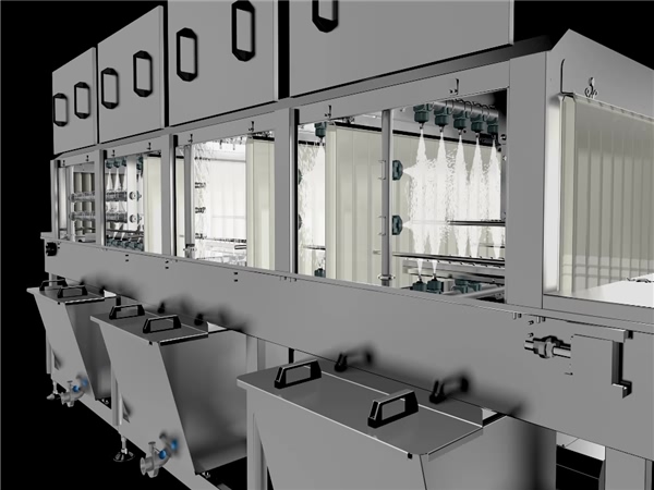 塑料筐清洗機，食品塑料盤子清洗機，清洗塑料筐設(shè)備