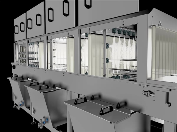 洗箱機，洗箱機成套設(shè)備，周轉(zhuǎn)箱烤盤清洗機