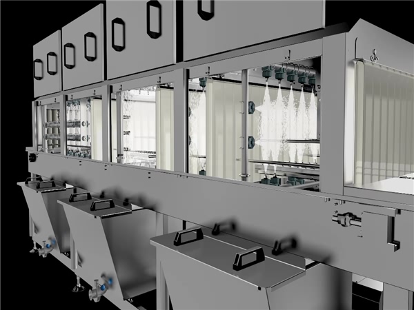 洗箱機，洗箱機成套設(shè)備，周轉(zhuǎn)箱烤盤清洗機