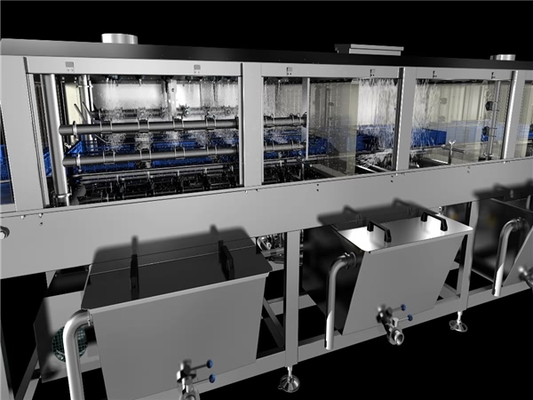 塑料筐清洗機(jī)，料筐清洗機(jī)食品筐清洗機(jī)，放心機(jī)械廠家銷售