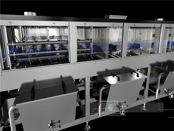 大型洗筐機(jī)，塑料筐清洗機(jī)，周轉(zhuǎn)箱清洗機(jī)，