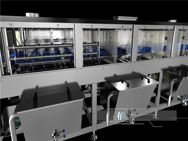 大型洗筐機(jī)，塑料筐清洗機(jī)，周轉(zhuǎn)箱清洗機(jī)，