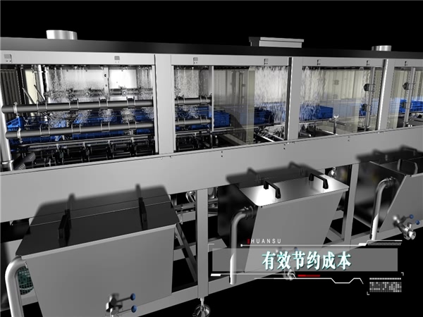 洗筐機，塑料筐清洗機，周轉(zhuǎn)箱清洗機高壓噴淋清洗機