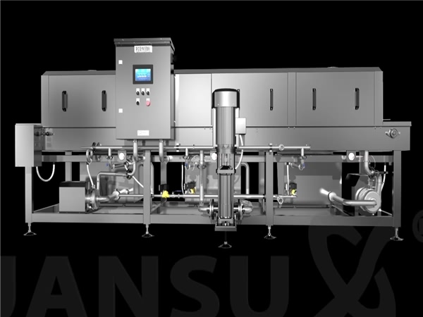 供應(yīng)洗箱機(jī)，周轉(zhuǎn)箱清洗機(jī)，飯盒洗筐機(jī)，塑料盒清洗風(fēng)干流水線