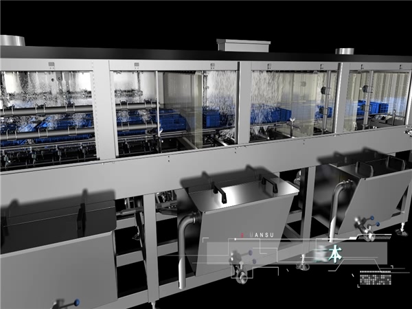 洗箱機(jī)，洗筐機(jī)，食品筐洗箱機(jī)，周轉(zhuǎn)箱清洗機(jī)，大型效率高洗箱機(jī)