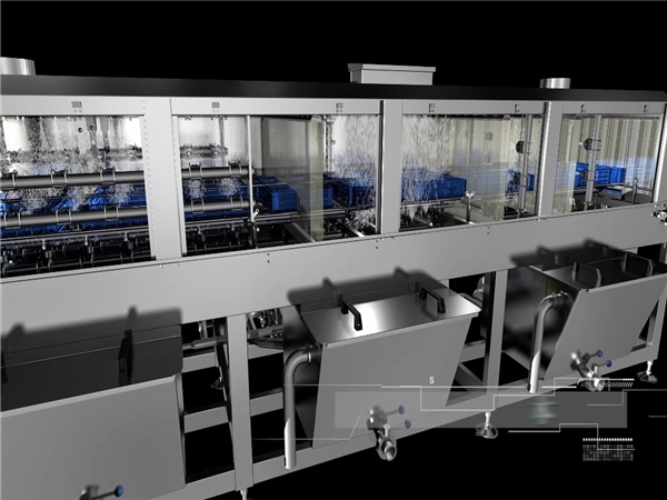 自動周轉(zhuǎn)箱清洗機(jī)，周轉(zhuǎn)筐清洗機(jī)