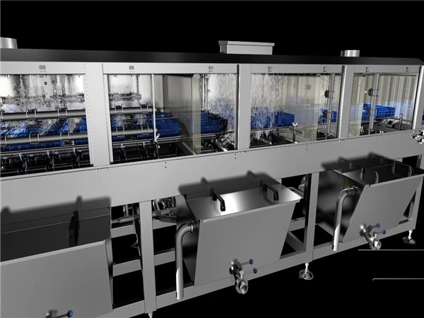 洗筐機(jī)，周轉(zhuǎn)箱清洗機(jī)，清洗機(jī)，噴淋式清洗機(jī)